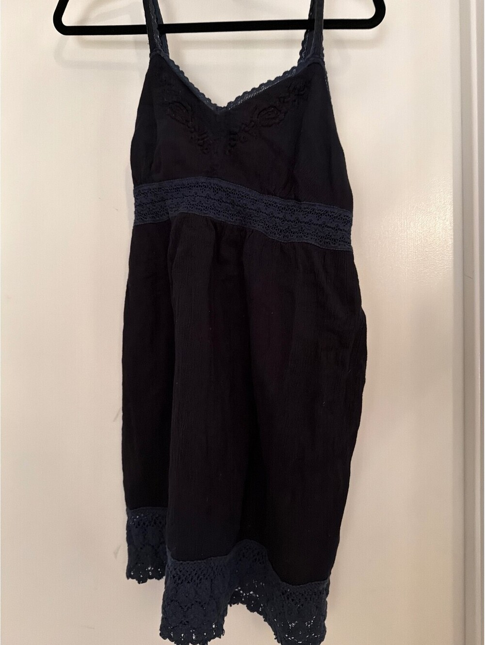 Summer Dress Lined XXL Black Blue